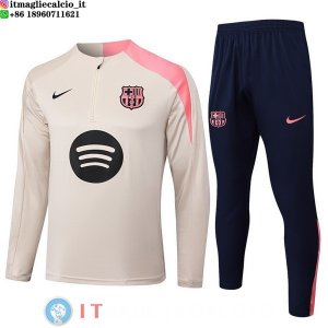 Felpa Da Allenamento Set Completo Bambino Barcellona 25-26 Giallo Rosa