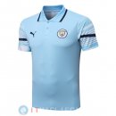 POLO Maglia Manchester City 2022/2023 Blu Luce