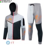 Giacca Felpa Cappuccio Set Completo Nike 2023 Grigio Verde Giacca Felpa Cappuccio Set Completo Nike 2023 Grigio Verde
