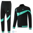 Giacca Set Completo Lunga Zip Nike 22-23 Nero Blu