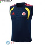 Senza Maniche Maglia Colombia 2026 Blu Giallo