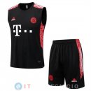 Senza Maniche Set Completo Maglia Bayern Monaco 2022/2023 Nero I Rosso