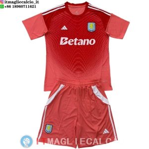Maglia Set Completo Uomo Aston Villa Portiere 2025/2026 Rosso