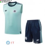 Senza Maniche Set Completo Maglia Germania 2026 Verde Blu Navy Senza Maniche Set Completo Maglia Germania 2026 Verde Blu Navy