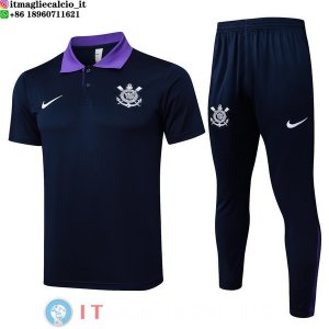 POLO Maglia Set Completo Corinthians Paulista 2025/2026 Blu Purpureo