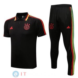 POLO Maglia Set Completo Ajax 2022/2023 Nero