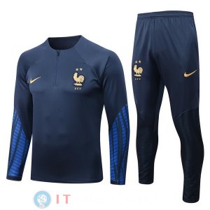 Maglia Giacca Set Completo Francia 2022 Blu Navy