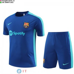 Formazione Bambino Set Completo Maglia Barcellona 2023/2024 Blu Verde