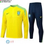 Felpa Da Allenamento Set Completo Brasile 2024 Giallo Blu Verde