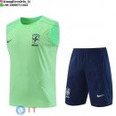 Senza Maniche Set Completo Maglia Brasile 2023 Verde I Blu Navy