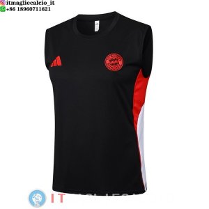 Senza Maniche Maglia Bayern Monaco 2025/2026 Nero Rosso