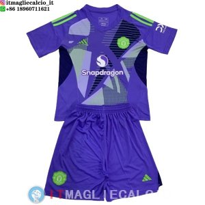 Maglia Bambino Manchester united Portiere 2024/2025 Purpureo