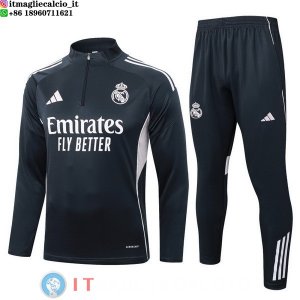 Felpa Da Allenamento Set Completo Real Madrid 25-26 Grigio Navy