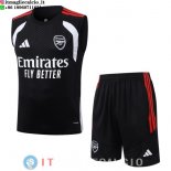 Senza Maniche Set Completo Maglia Arsenal 2026/2027 Nero Bianco Rosso Senza Maniche Set Completo Maglia Arsenal 2026/2027 Nero Bianco Rosso