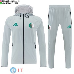 Giacca con Cappuccio e Zip Completa e Pantaloni Algeria 2026 Grigio