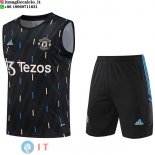 Senza Maniche Set Completo Maglia Manchester United 2023/2024 Nero