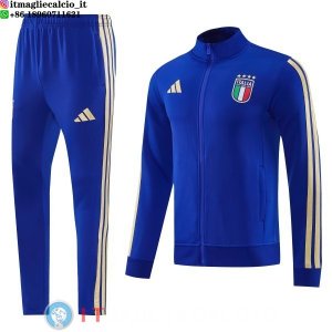 Giacca Set Completo Lunga Zip Italia 2026 Blu Giallo