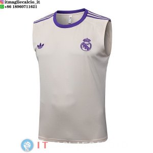 Senza Maniche Maglia Real Madrid 2025/2026 Giallo Purpureo