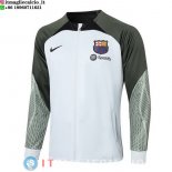 Giacca Lunga Zip Barcellona 23-24 Bianco Verde