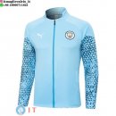 Giacca Lunga Zip Manchester city 23-24 Blu