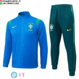 Giacca Set Completo Lunga Zip Bambino Brasile 2026 Blu Verde Giacca Set Completo Lunga Zip Bambino Brasile 2026 Blu Verde