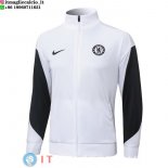 Giacca Lunga Zip Chelsea 25-26 Bianco Nero Giacca Lunga Zip Chelsea 25-26 Bianco Nero