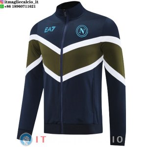 Giacca Felpa Cappuccio Napoli 24-25 Blu Navy Verde
