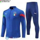 Felpa Da Allenamento Set Completo Italia 2023 II Blu