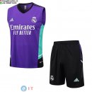 Senza Maniche Set Completo Maglia Real Madrid 2023/2024 Purpureo Verde