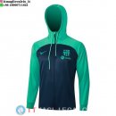 Giacca Felpa Cappuccio Barcellona 23-24 Verde I Blu