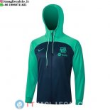 Giacca Felpa Cappuccio Barcellona 23-24 Verde I Blu