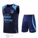 Senza Maniche Set Completo Maglia Atletico Madrid 2022/2023 Blu Navy