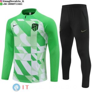 Felpa Da Allenamento Set Completo Atlético Madrid 23-24 Verde Nero