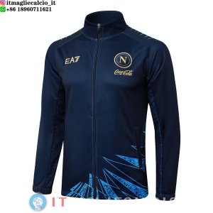 Giacca Con Cappuccio Full Zip Napoli 2025/2026 Blu Navy
