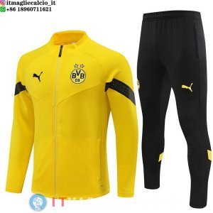 Giacca Set Completo Lunga Zip Borussia Dortmund 22-23 Giallo