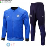 Giacca Set Completo Lunga Zip Inter Milan 22-23 Blu Nero