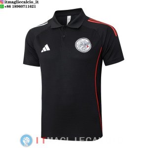 POLO Maglia Ajax 2025/2026 Nero Rosso