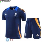 Formazione Set Completo Maglia Juventus 2024/2025 Blu Navy Arancione