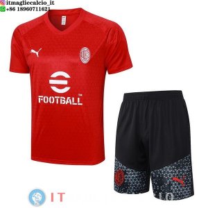 Formazione Set Completo Maglia AC Milan 2023/2024 Rosso Nero Grigio