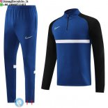 Felpa Da Allenamento Set Completo Nike 23-24 Blu Nero