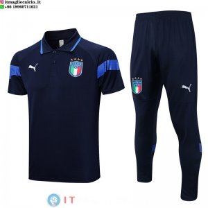 POLO Maglia Set Completo Italia 2022 Blu I Navy