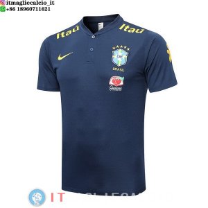 POLO Maglia Brasile 2022 Blu I Navy