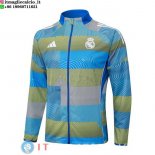 Giacca Lunga Zip Real Madrid 2025/2026 Blu Giallo