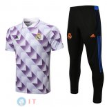 POLO Maglia Set Completo Real Madrid 2022/2023 Purpureo Bianco