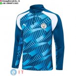 Felpa Da Allenamento Manchester city 23-24 Blu Bianco