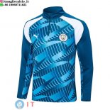 Felpa Da Allenamento Manchester city 23-24 Blu Bianco