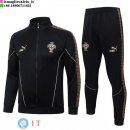Giacca Full Zip e Pantaloni Allenamento Portogallo 2026 Nero Giallo