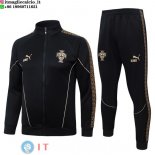 Giacca Full Zip e Pantaloni Allenamento Portogallo 2026 Nero Giallo Giacca Full Zip e Pantaloni Allenamento Portogallo 2026 Nero Giallo