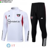 Felpa Da Allenamento Set Completo Sao Paulo 2023/2024 Bianco Rosso Nero