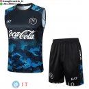 Senza Maniche Set Completo Maglia Napoli 2024/2025 Blu Nero